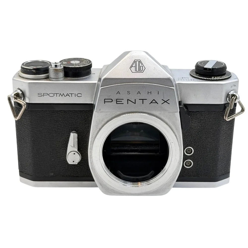 Asahi Pentax Spotmatic SP 35mm SLR Film Camera Body Silver Black Vintage Japan